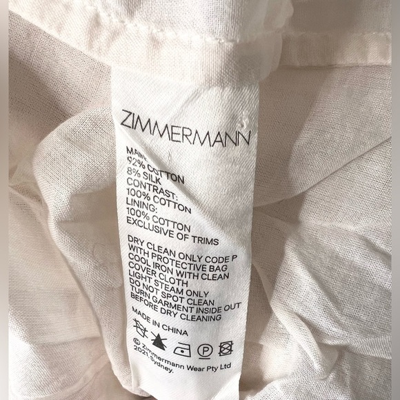 NWOT Zimmermann Rosa Stripped Picnic Dress Maxi Floral Ruffles Size 2 - Picture 8 of 10